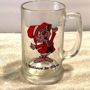 Vintage Keebler Ernie Elf Glass Mug